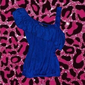 2010s Body central Blue off the shoulder top